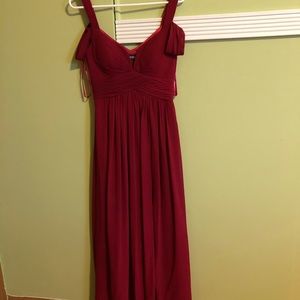 Lulus Ocean of Elegance Wine Red Maxi dress